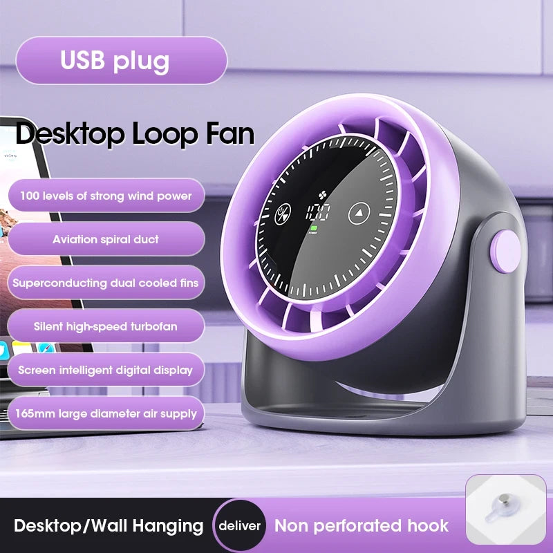 Touchscreen Mini Desk Fan